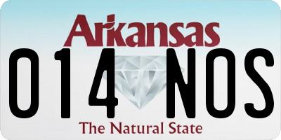 AR license plate 014NOS
