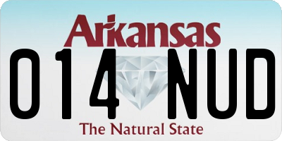 AR license plate 014NUD