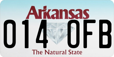 AR license plate 014OFB