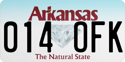 AR license plate 014OFK