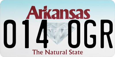 AR license plate 014OGR