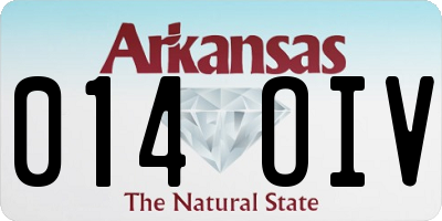 AR license plate 014OIV