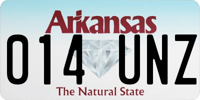 AR license plate 014UNZ