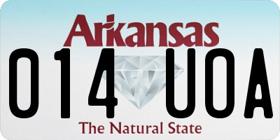 AR license plate 014UOA