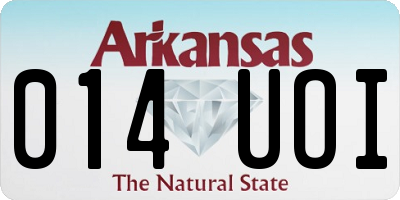 AR license plate 014UOI