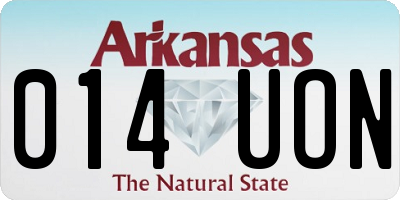 AR license plate 014UON
