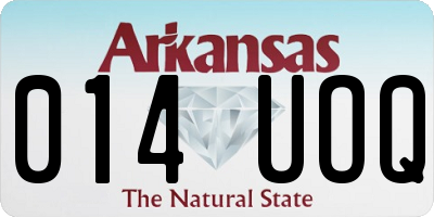 AR license plate 014UOQ