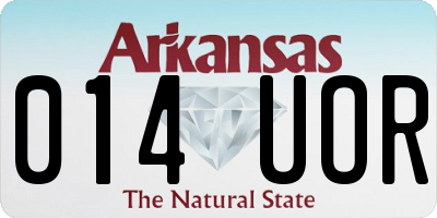 AR license plate 014UOR