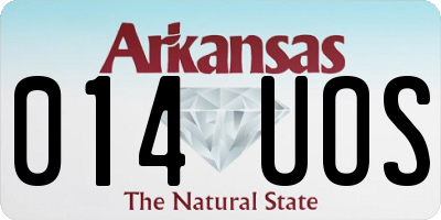 AR license plate 014UOS