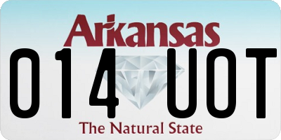 AR license plate 014UOT