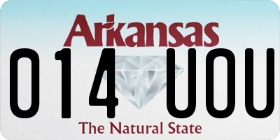 AR license plate 014UOU