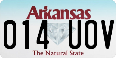 AR license plate 014UOV