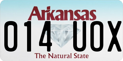 AR license plate 014UOX