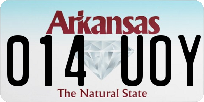 AR license plate 014UOY