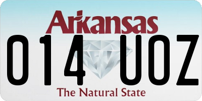 AR license plate 014UOZ
