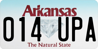AR license plate 014UPA