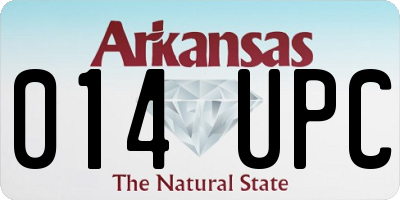 AR license plate 014UPC