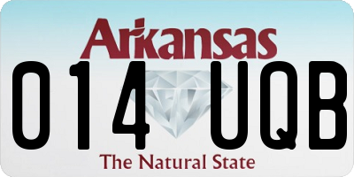 AR license plate 014UQB