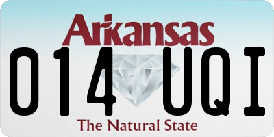 AR license plate 014UQI