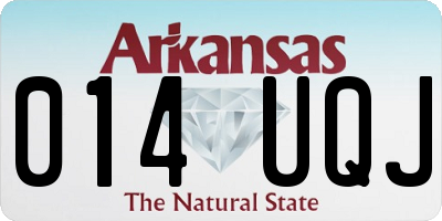 AR license plate 014UQJ