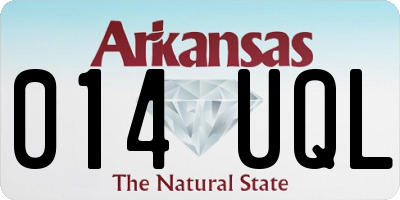 AR license plate 014UQL