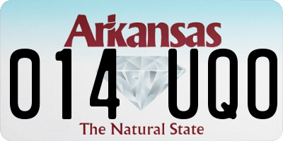 AR license plate 014UQO