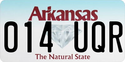 AR license plate 014UQR