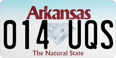AR license plate 014UQS