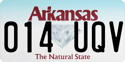 AR license plate 014UQV