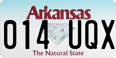 AR license plate 014UQX