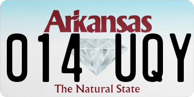 AR license plate 014UQY