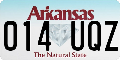 AR license plate 014UQZ