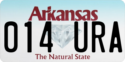 AR license plate 014URA