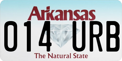 AR license plate 014URB