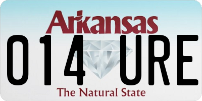AR license plate 014URE