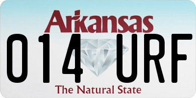 AR license plate 014URF
