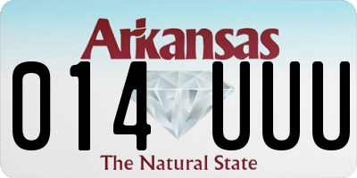 AR license plate 014UUU
