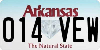 AR license plate 014VEW
