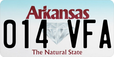 AR license plate 014VFA