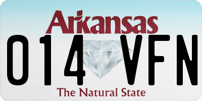AR license plate 014VFN