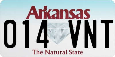 AR license plate 014VNT