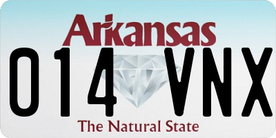 AR license plate 014VNX