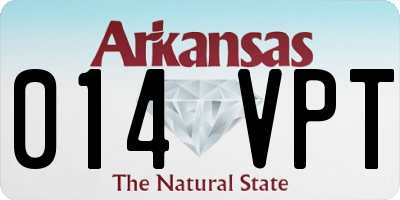 AR license plate 014VPT