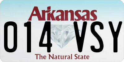 AR license plate 014VSY
