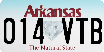AR license plate 014VTB