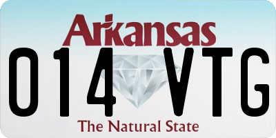 AR license plate 014VTG