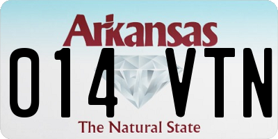 AR license plate 014VTN