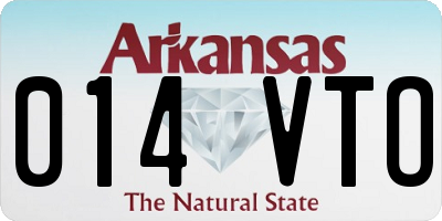 AR license plate 014VTO
