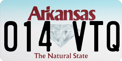 AR license plate 014VTQ
