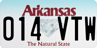 AR license plate 014VTW